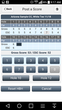 golf mobile network usga equitable stroke control chart